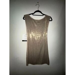 Alice and Olivia gold sequin dress size XS